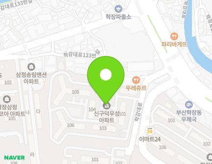 부산광역시 사상구 학감대로 109-16 (학장동, 신구덕우성아파트) 지도