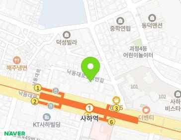 부산광역시 사하구 낙동대로 312 (괴정동) 지도