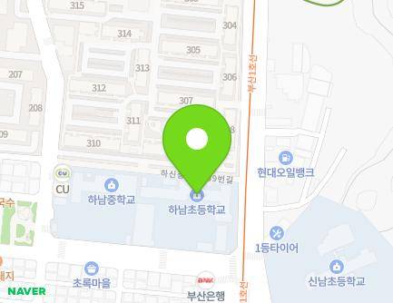 부산광역시 사하구 하신번영로 186 (하단동, 하남초등학교) 지도