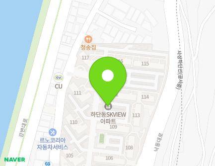 부산광역시 사하구 하신번영로 400 (하단동, 하단동에스케이뷰아파트) 지도