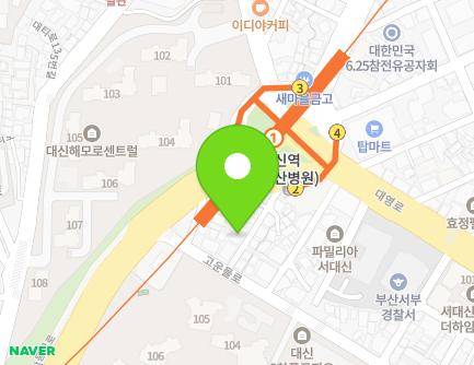 부산광역시 서구 고운들로198번길 5 (서대신동2가, 우성빌리지) 지도