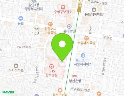 부산광역시 수영구 수영로 619 (광안동, 부산광안동우체국) 지도