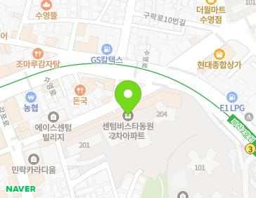 부산광역시 수영구 무학로63번길 142 (민락동, 센텀비스타동원2차) 지도