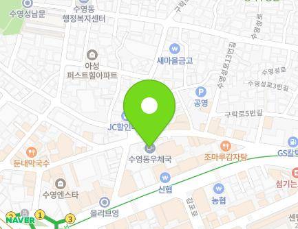 부산광역시 수영구 수영로725번길 33 (수영동, 부산수영동우체국) 지도