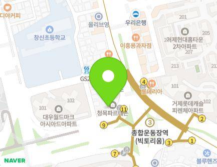 부산광역시 연제구 월드컵대로 282 (거제동, 청목파르테논) 지도