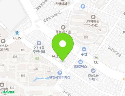 부산광역시 연제구 연동로8번길 48 (연산동, 리치하우스) 지도