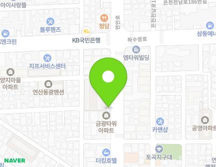 부산광역시 연제구 과정로 171 (연산동, 새생명교회) 지도