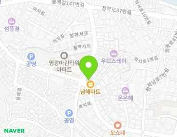 부산광역시 영도구 와치로 1 (청학동) 지도