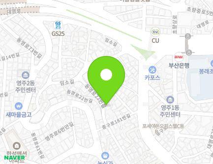 부산광역시 중구 동영로22번길 58 (영주동, 신우빌리지) 지도