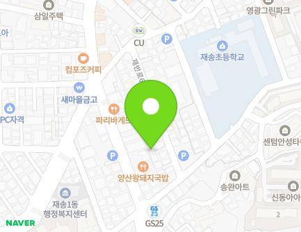 부산광역시 해운대구 재반로64번가길 9-4 (재송동) 지도