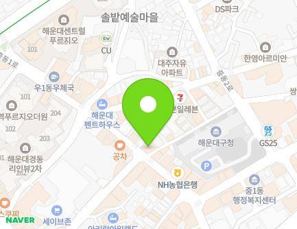 부산광역시 해운대구 중동1로 25-2 (중동, 결치과) 지도