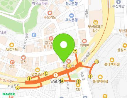 부산광역시 중구 구덕로 4-1 (광복동1가) 지도