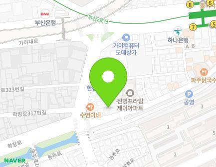 부산광역시 사상구 가야대로282번길 66 (주례동) 지도