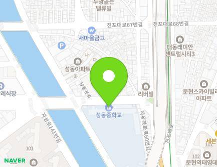 부산광역시 남구 남동천로 38 (문현동, 성동중학교) 지도