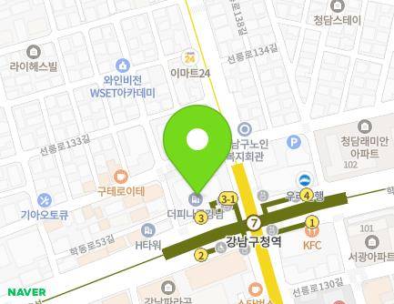 서울특별시 강남구 학동로 343 (논현동, ThePinnacleGangnam) 지도