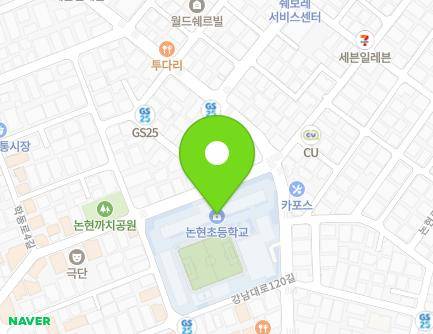 서울특별시 강남구 강남대로120길 33 (논현동, 논현초등학교) 지도