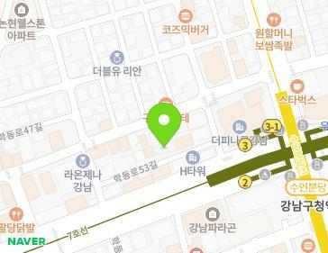서울특별시 강남구 학동로53길 3-8 (논현동, 더원센트럴) 지도
