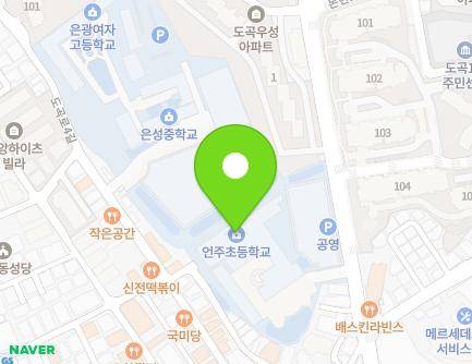 서울특별시 강남구 남부순환로363길 19 (도곡동, 언주초등학교) 지도