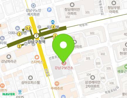 서울특별시 강남구 선릉로 668 (삼성동, 강남구보건소) 지도