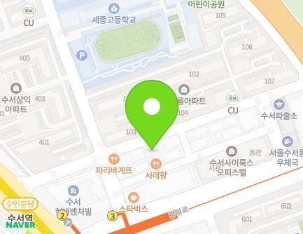 서울특별시 강남구 밤고개로1길 24 (수서동, 글레이스텔1) 지도