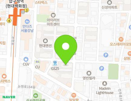 서울특별시 강남구 압구정로32길 51 (신사동, 현대맨션) 지도