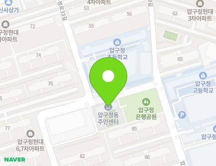 서울특별시 강남구 압구정로33길 48 (압구정동, 압구정동주민센터) 지도