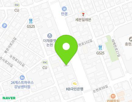 서울특별시 강남구 논현로 537 (역삼동) 지도