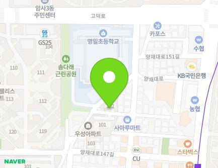 서울특별시 강동구 고덕로38길 34-8 (명일동, 우성아파트) 지도