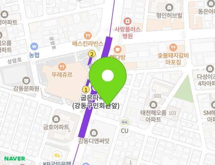 서울특별시 강동구 양재대로 1566 (명일동, 죽애빌딩) 지도