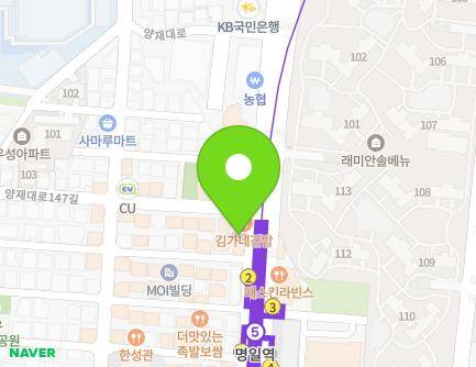 서울특별시 강동구 양재대로 1641 (명일동) 지도