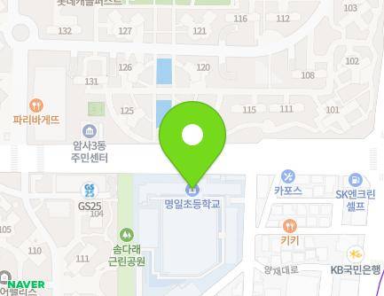 서울특별시 강동구 고덕로38길 8 (암사동, 서울명일초등학교) 지도