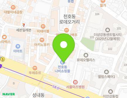 서울특별시 강동구 천호대로157길 14 (천호동, 나비빌딩) 지도