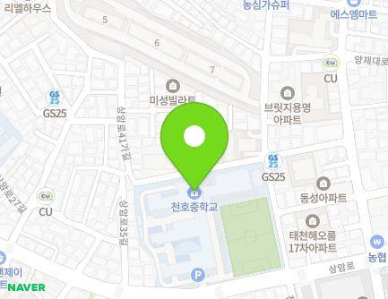 서울특별시 강동구 상암로 153 (천호동, 천호중학교) 지도