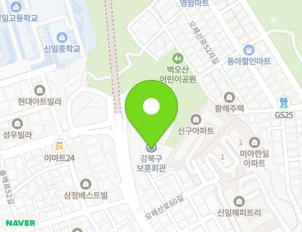 서울특별시 강북구 오패산로 290-1 (미아동, 강북보훈회관) 지도