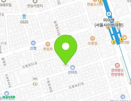 서울특별시 강북구 솔매로44길 18 (미아동, 골드캐슬) 지도