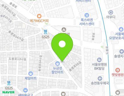 서울특별시 강북구 솔샘로64길 29 (미아동, 달성빌딩) 지도