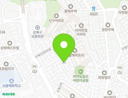 서울특별시 강북구 오패산로58길 23-2 (미아동, 대성하이츠) 지도