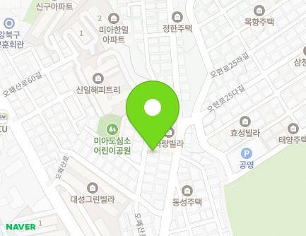 서울특별시 강북구 오패산로52마길 15 (미아동, 동성주택) 지도