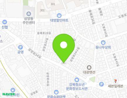 서울특별시 강북구 삼양로54길 51 (미아동, 미아3치안센터) 지도