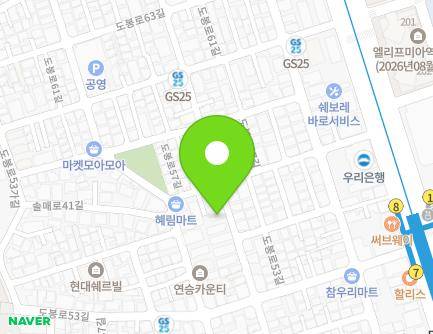 서울특별시 강북구 솔매로43길 35 (미아동, 백양홈타운) 지도