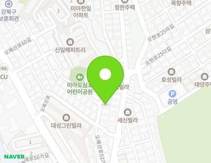 서울특별시 강북구 오패산로52마길 21 (미아동, 아키빌리지) 지도