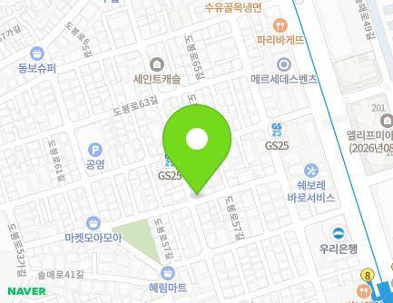 서울특별시 강북구 솔매로43길 54 (미아동) 지도