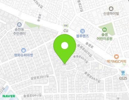 서울특별시 강북구 솔샘로60나길 12-14 (미아동) 지도