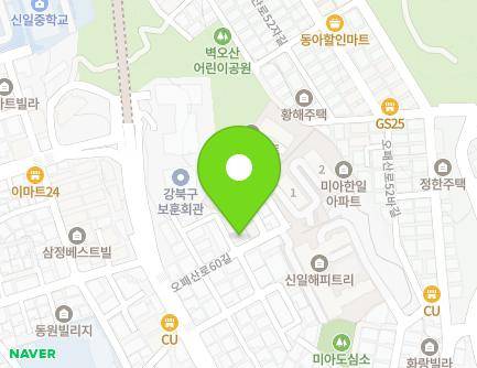 서울특별시 강북구 오패산로60길 15 (미아동) 지도