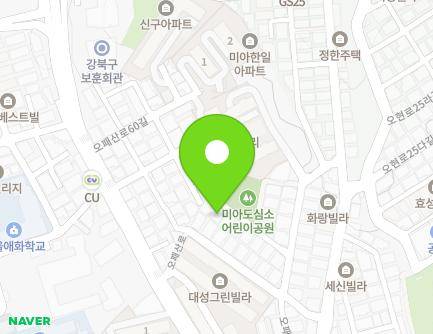 서울특별시 강북구 오패산로52마길 20-15 (미아동) 지도