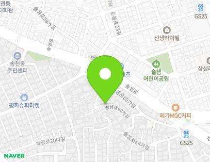 서울특별시 강북구 솔샘로60가길 28-16 (미아동) 지도