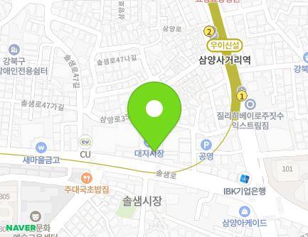 서울특별시 강북구 솔샘로 239 (미아동) 지도