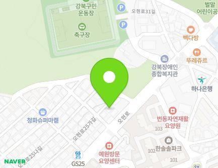 서울특별시 강북구 오현로25길 6-6 (번동, 건흥주택) 지도