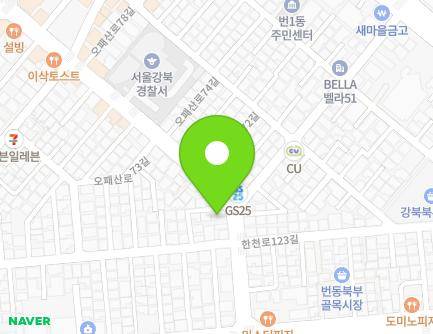 서울특별시 강북구 오패산로 389-1 (번동, KJ빌딩) 지도