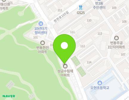 서울특별시 강북구 월계로37길 43 (번동, 꿈의숲수림채아파트) 지도